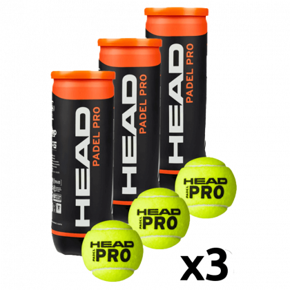 head-padel-pro-balls-pack-x-3-boat